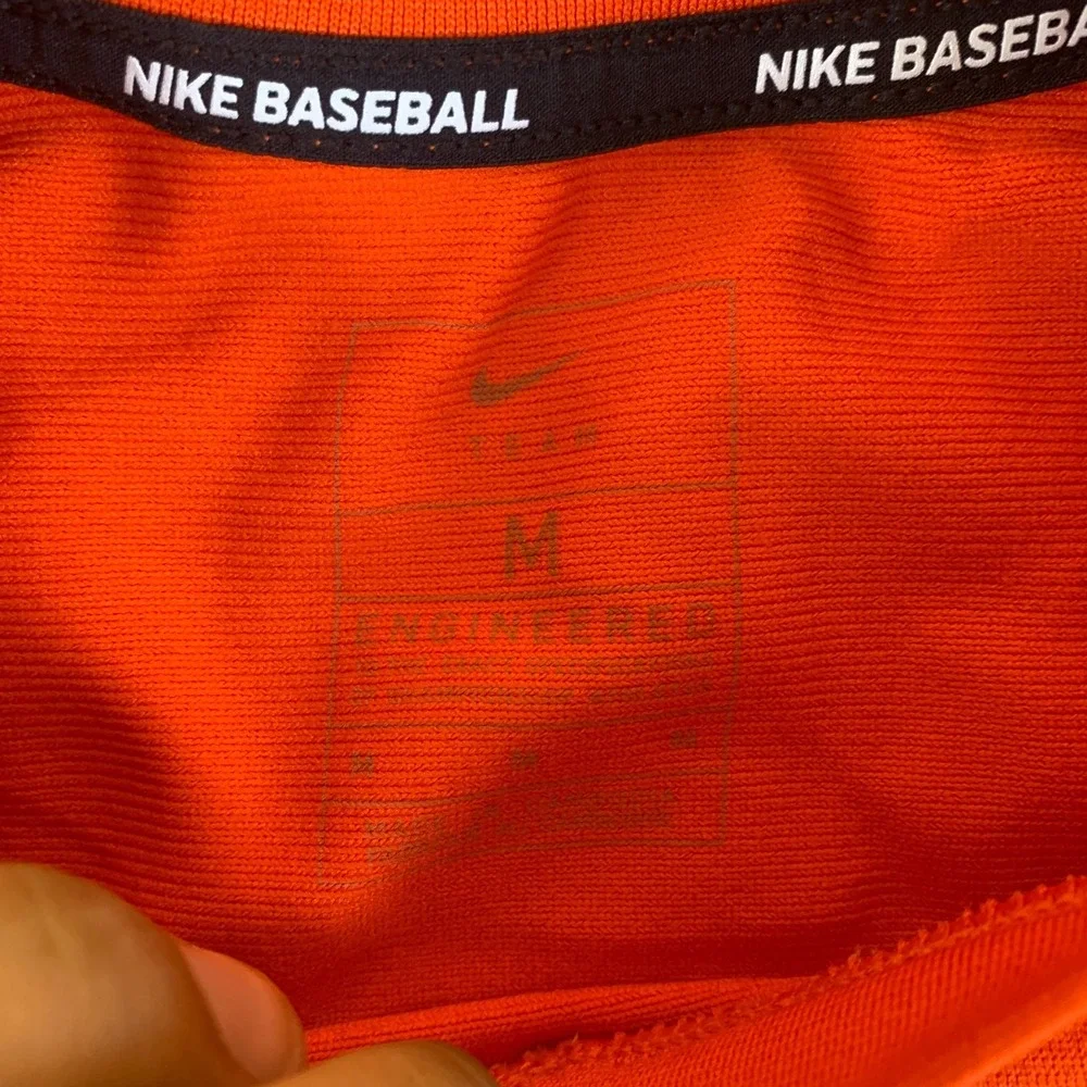 Nike Stock Vapor Select2 Baseball Shirt Youth Medium Orange baseball